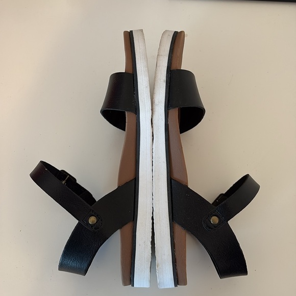 Black Sketchers Luxe Foam Open Sandals Size 6 - Picture 2 of 9